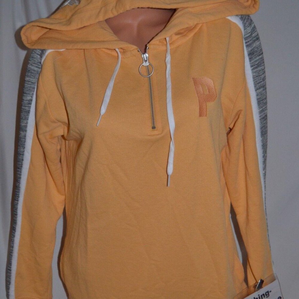 Victoria's Secret pink Campus Pullover Hoodie Yellow Floral XS